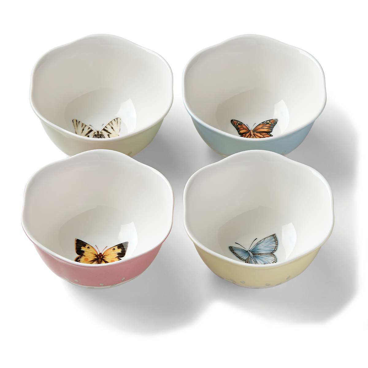 Scalloped Porcelain Dessert Bowls, Set of 4 - Image 3