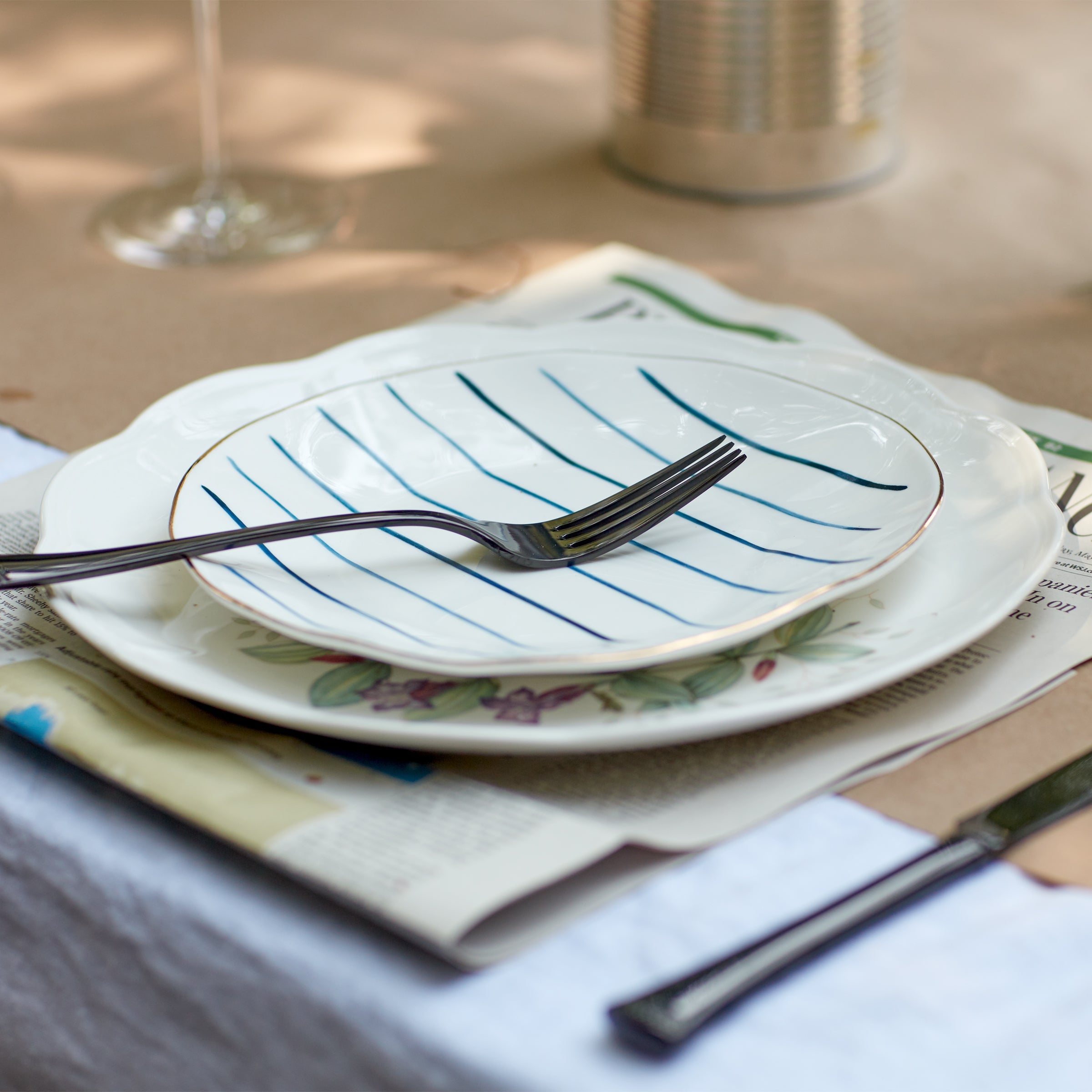 Modern Pattern Tidbit Decorative Plates, Set of 4 - Image 3