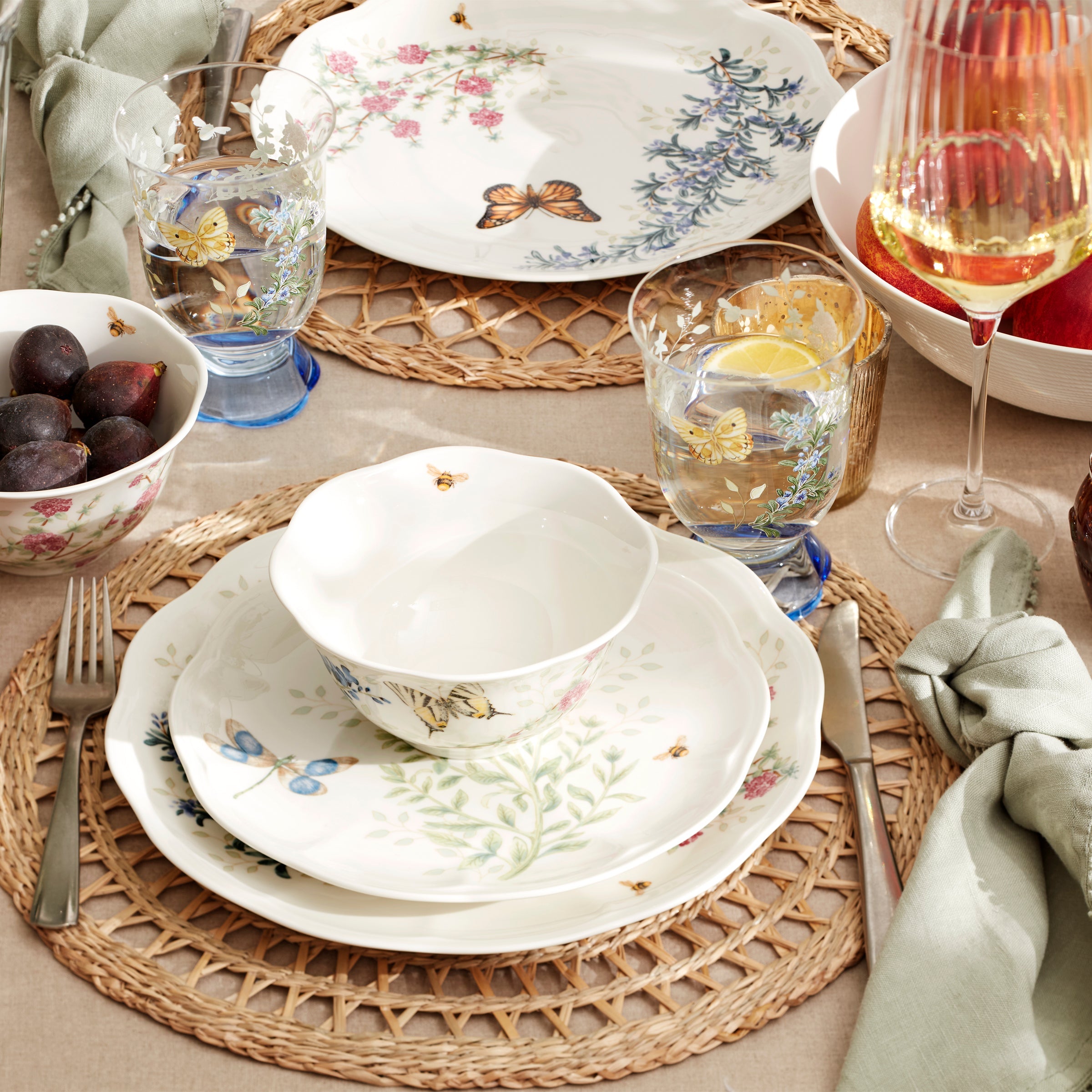 Pink Floral Accent Decorative Plates, Set of 4 - Image 2