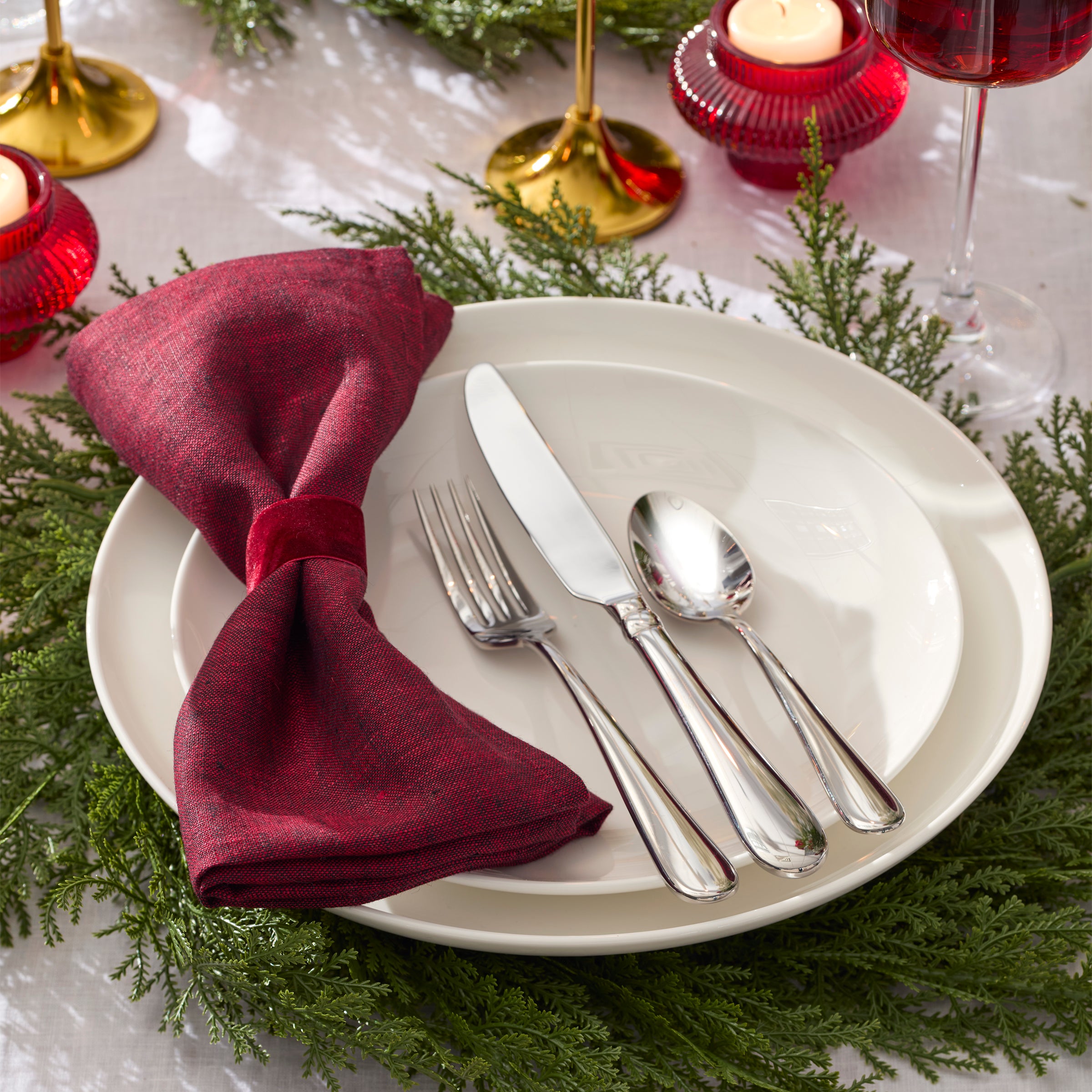 White Bone China Coupe Dinnerware Set, 18-Piece - Image 3